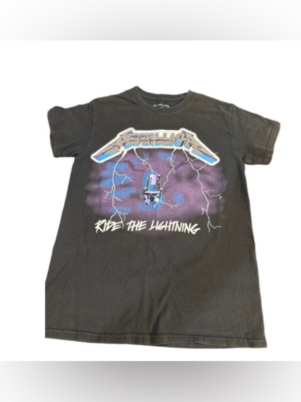 Metallica 'Ride the Lightning' Short Sleeve Graphic Tee - Black